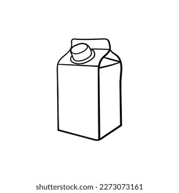 Empty drink box line modern illustration design