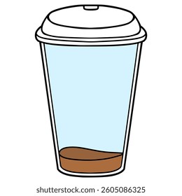 empty drink cup illustration hand drawn isolated vector