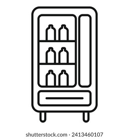 Empty drink machine icon outline vector. Drinking sell. Design vendor