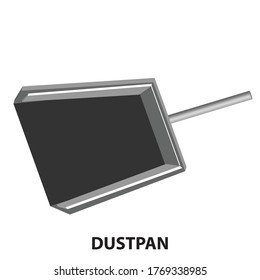 el dustpan vacío aislado con fondo blanco, imágenes de clip vectorial 3D vintage son las artes gráficas, se refiere a imágenes prefabricadas utilizadas para ilustrar cualquier medio. 