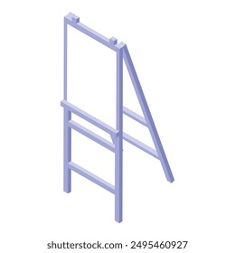 Empty easel is standing in a studio, ready for an artist to begin painting