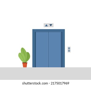 Empty elevator hall image. Clipart image