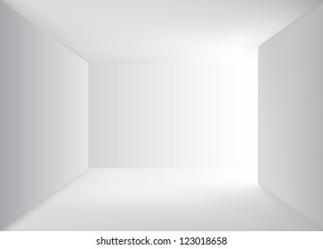 Empty End Corridor Turning Right Illustration Stock Vector (Royalty ...