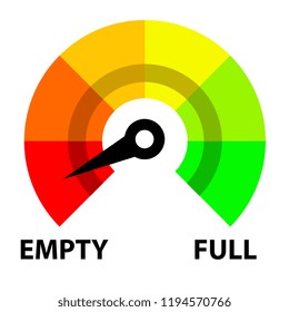 empty energy indicator. vector illustration 