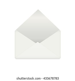 Empty envelope opened. Correspondence opened and email icon for mobile app. Vector illustration