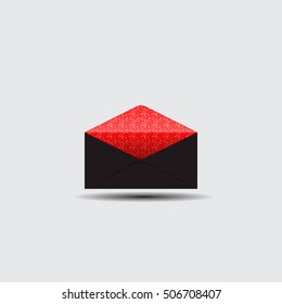 An empty envelope for your design. Illustration, image on a light background.