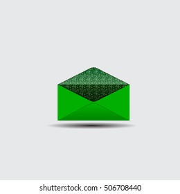 An empty envelope for your design. Illustration, image on a light background.