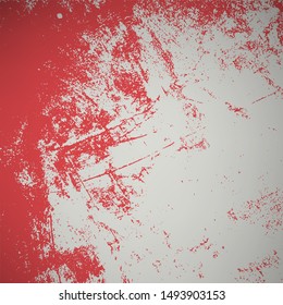 Empty expressive Distressed Background. Grunge Red Square Texture For your Design. EPs10 vector.