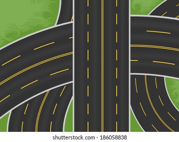 Empty expressway transportation background