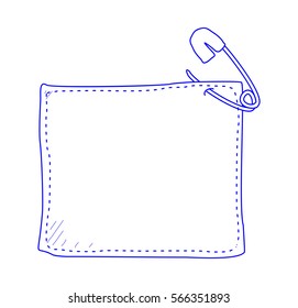 empty fabric pieces doodle
