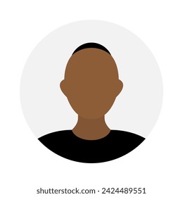 Empty face icon avatar with yarmulke. Vector illustration.