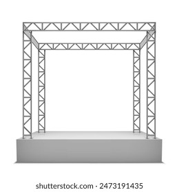 empty festival stage on white background. Vector illustration