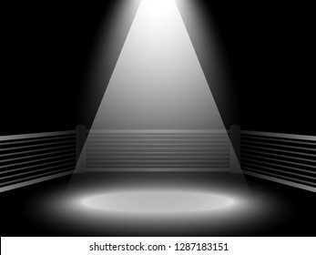 Empty fighting arena, vector background, challengers rivalry concept