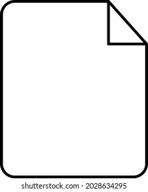 Empty File Isolated Vector icon which can easily modify or edit

