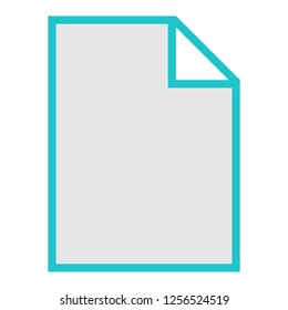 Empty file types icons in simple flat style for user interface. Quick and easy recolorable shape. Vector illustration a graphic element.