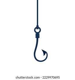 Empty fishing hook. Tackle for fishing. Vector illustration Eps 10