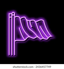 empty flag neon light sign vector. empty flag sign. isolated symbol illustration