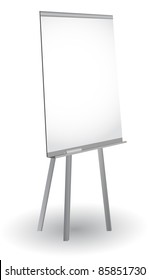 Empty flip chart , vector