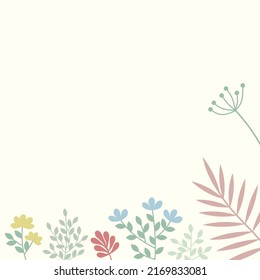 empty floral background, vector artwork