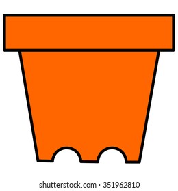 empty flower plant pot, pot game item 