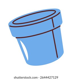 Empty flower pot hand drawn