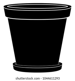 Empty flower pot icon