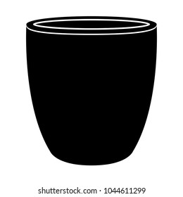 Empty flower pot icon