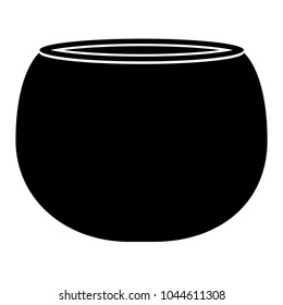 Empty flower pot icon
