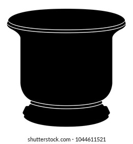 Empty flower pot icon