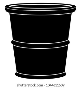Empty flower pot icon