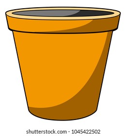 Empty flower pot icon