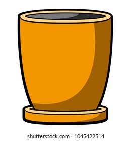 Empty flower pot icon
