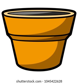 Empty flower pot icon