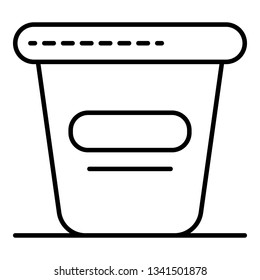 Empty flower pot icon. Outline empty flower pot vector icon for web design isolated on white background