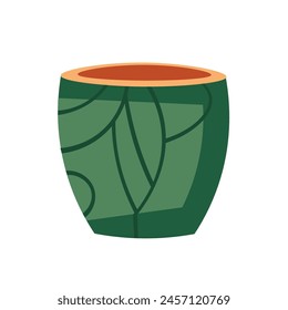 Empty flower pot or planter vector illustration, planterette image isolated on white background
