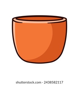 empty flower vase cartoon vector design