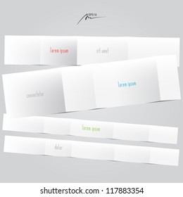 empty folded paper - vector design elements