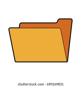 empty folder archive office supply icon