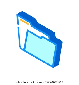 empty folder isometric icon vector. empty folder sign. isolated symbol illustration