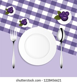 Empty food plate, spoon, repair, put on fabric, can be separated