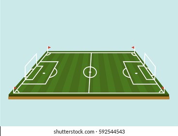 Empty football field model