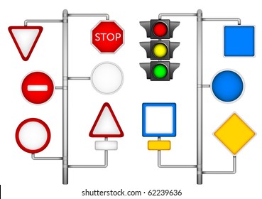 Empty forms for traffic signs and the semaphore