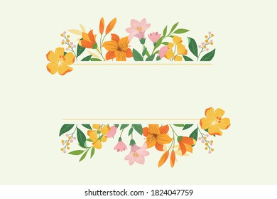 Empty frame with floral design