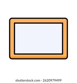 Empty frame icon graphic. Picture border object symbol