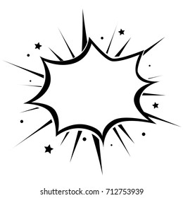 Empty frame. Monochrome. Vector star template.