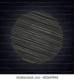 Empty frame on chalkboard blackboard background. Vector illustration