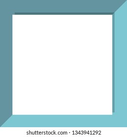 Empty frame on color pastel background. Minimal concept, Flat style. Copy space for text, design your idea, quotes and sayings