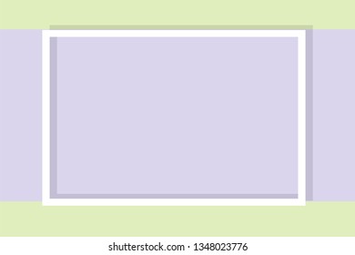 Empty frame on color pastel background. Minimal concept, Flat style. Copy space for text, design your idea, quotes and sayings