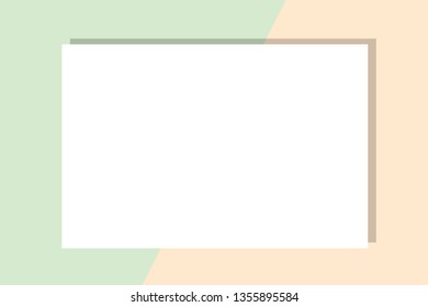 Empty frame on color pastel background. Minimal concept, Flat style. Copy space for text, design your idea, quotes and sayings