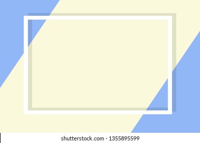 Empty frame on color pastel background. Minimal concept, Flat style. Copy space for text, design your idea, quotes and sayings